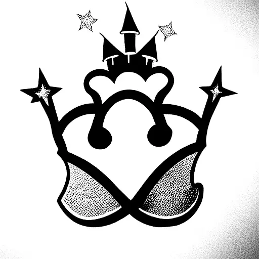 Finger Tattoo Disney Castle Dot Star