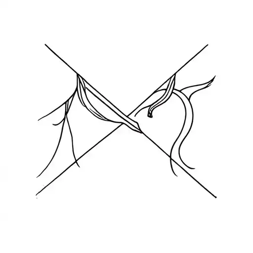 Line Gemini And Sagittarius Tattoo Design