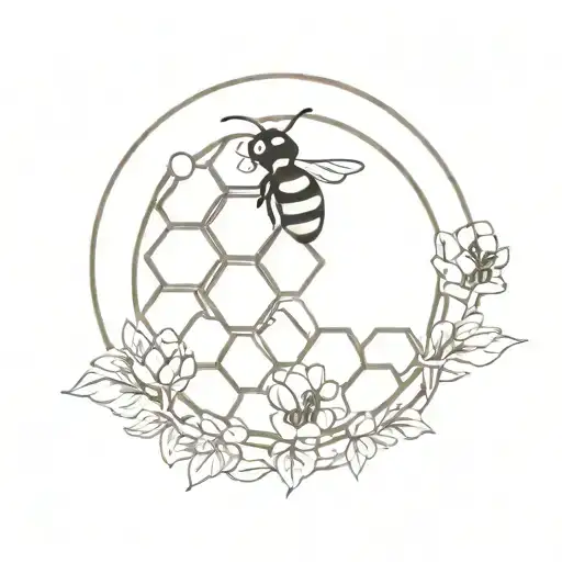 Circle Fill With Bee Hive