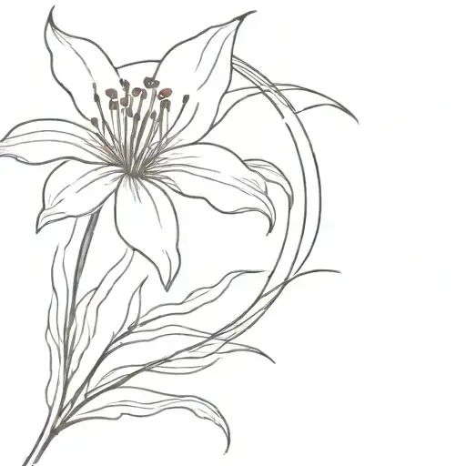 Circle Fill With Spider Lily Flower