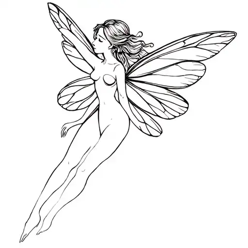 Fairy Flying Minimal Detail