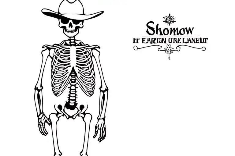 Western Skeleton Cowboy