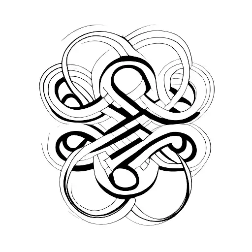 Infinity Symbol With Dates And Initials