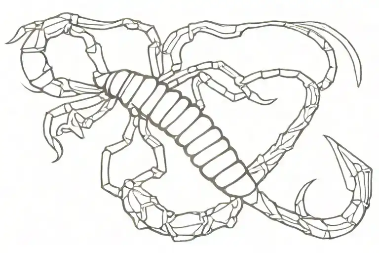 Incorporate Unforgiven Word Into A Scorpion Design