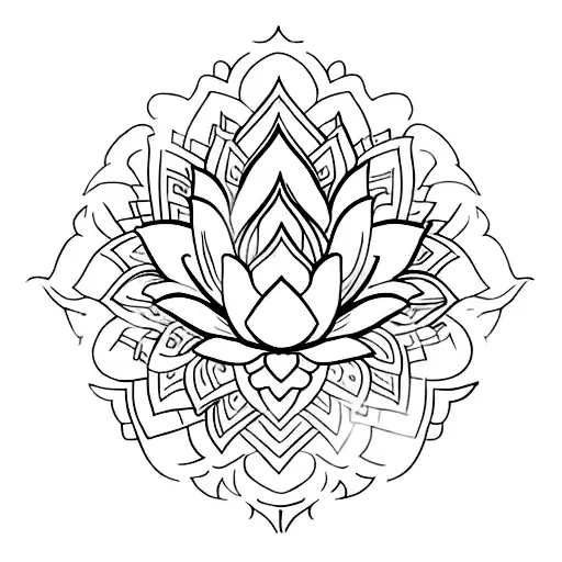 Elegant Lotus For Sternum