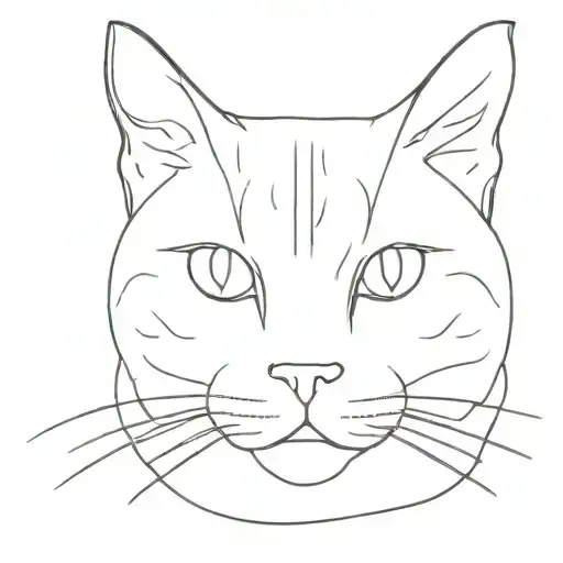 Cat Face Outline