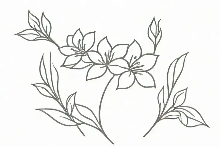 One Line Flower