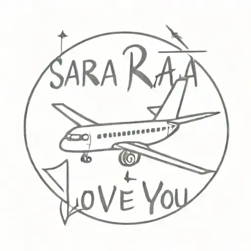 Sara Because I Love You With Plane