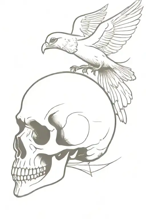 Skull And Pigeon