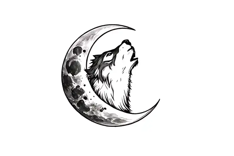 Wolf Howling At Moon