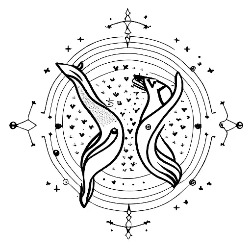 Pisces And Sagittarius Constellations Combine To Make A Heart