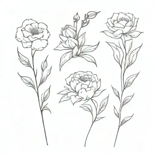 Birth Flowers Bouquet March May June August September February