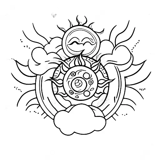 Cloud With A Sun Behind It