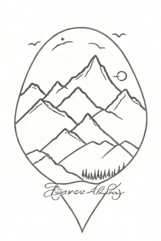 Forever And Always Mountain Scape Scene