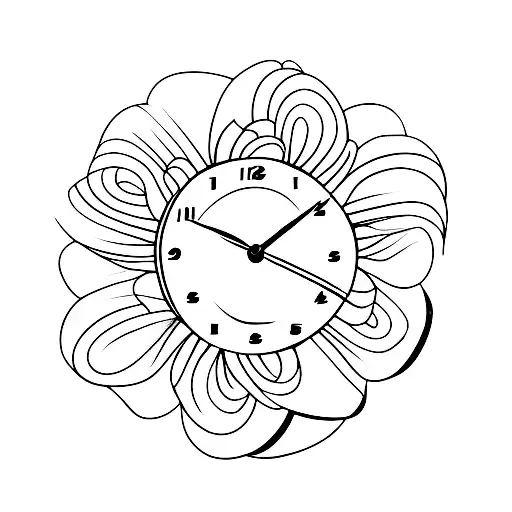 Flower With Clock