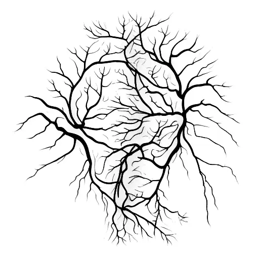 Some Of The Veins Under The Skin Are Broken
