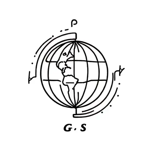 Globe And Travel With Gs Initial Letters