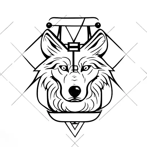 Cross Of Jesus On A Wolf Head