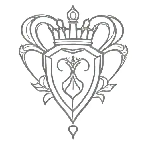 Armoured Heart With A Queen Crown Made