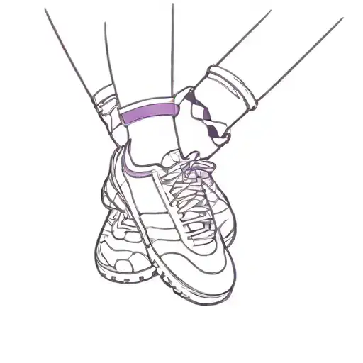Soccer Shoes Hugging A Purple