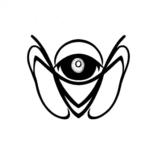 Alien Head With The Infinity Sign As Eyes