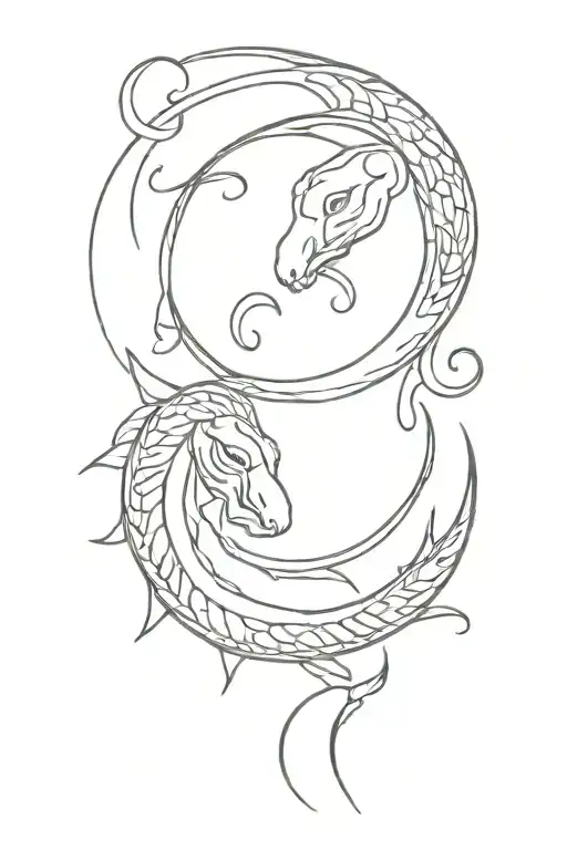 Couple Sun Moon Snake