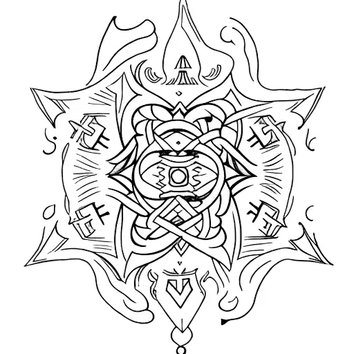 Combination Of Moon And Star