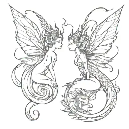Fairy And Dragon