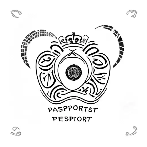 A Passport With Travel Stamps From Different Countries Forming A Heart Shape