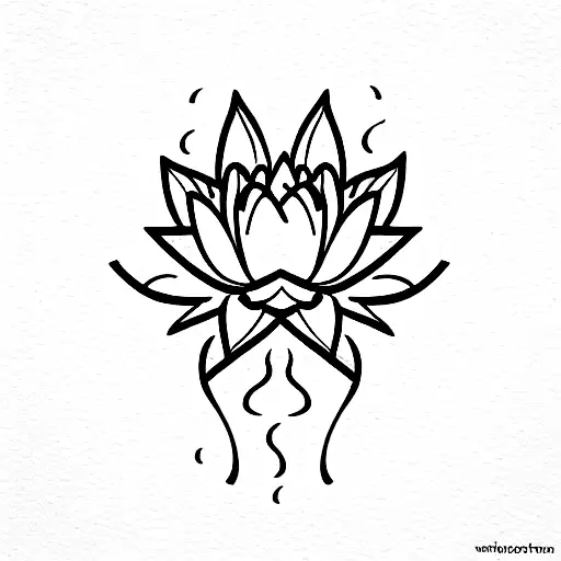 Water Element With A Lotus