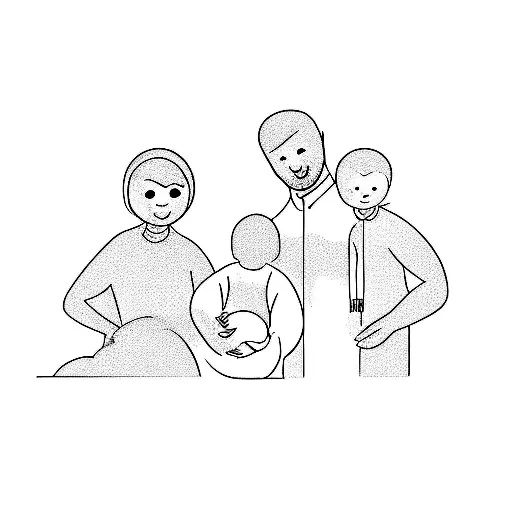 A Family With A Baby