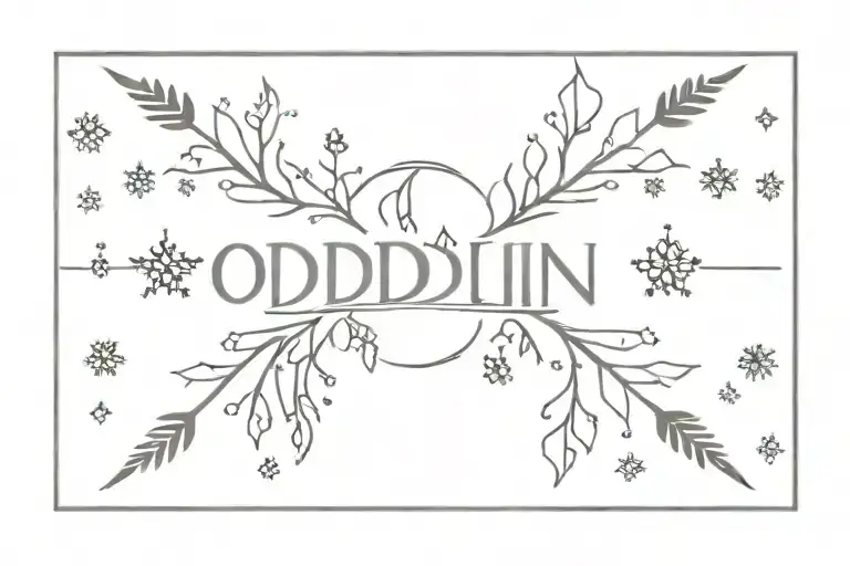 Name Odin With Snowflake And Pawprint