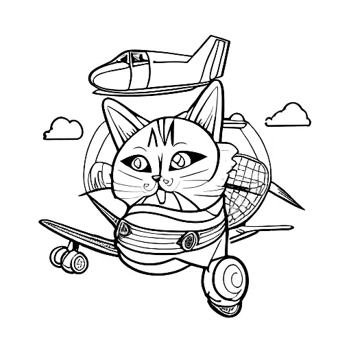Cat With Aircraft