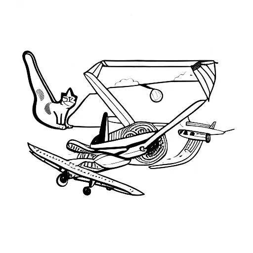 Cat And Airplane