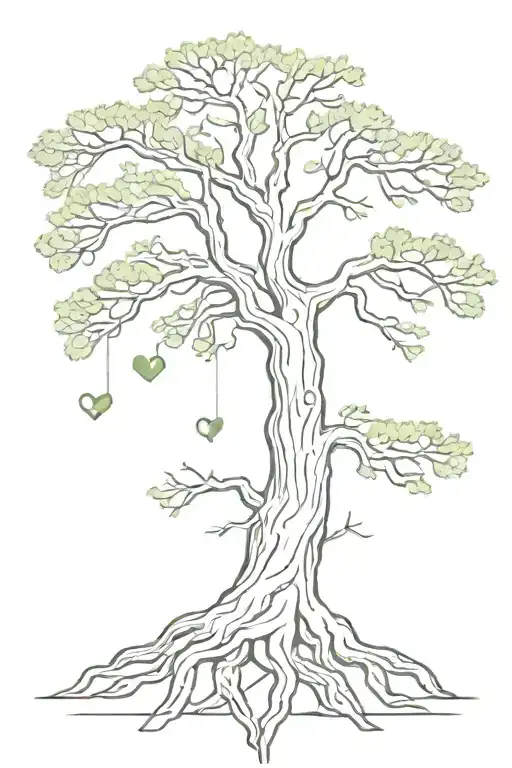 A Sequoia Tree Holding A Heart With Its Roots