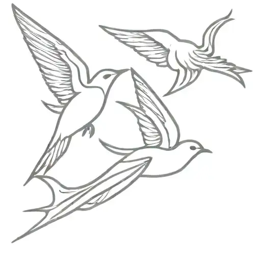 Two Swallows Scroll