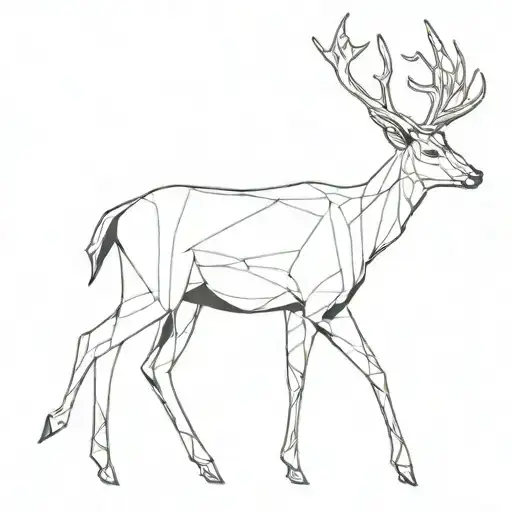 Fine Line Deer Standing