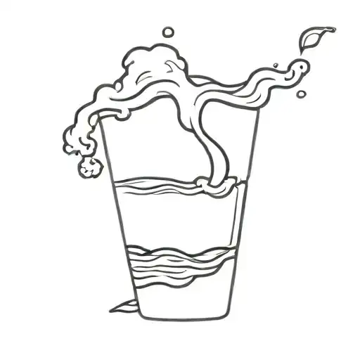 Styrofoam Cup Pouring Out The Ocean On Cartoon Earth