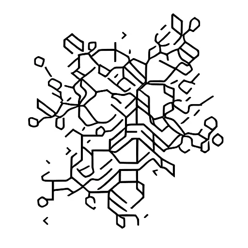 Caffeine Chemical Structure With Coffee Tree Branch