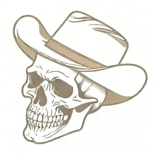 Skull With Cowboy Hat