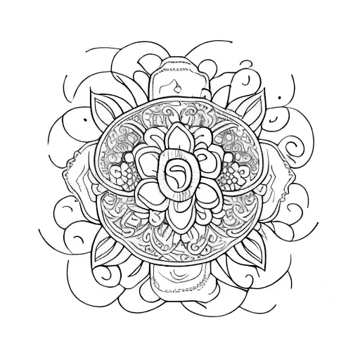 An Open Book With Intricate Floral Patterns On Its Pages