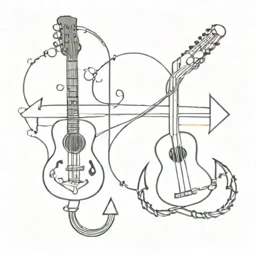 Guitars And Anchor Connected