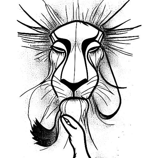 Rafiki From Lion King In Black And White