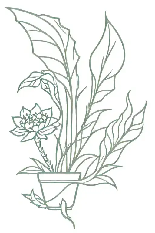 Dragon Flying Blue Pot Plant Flower