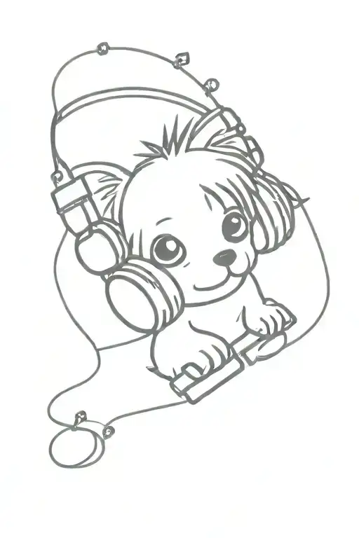 Vhs With Yorki Ontop With Music Notes