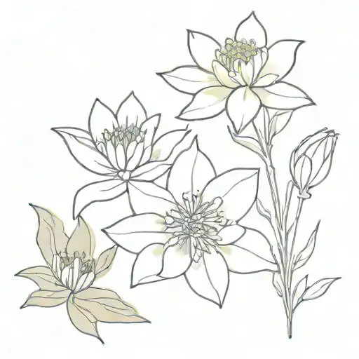 Larkspur And Water Lily