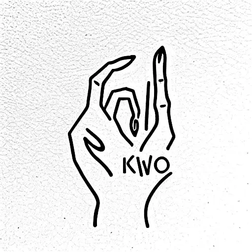Draw The Letters Tk On Ring Finger