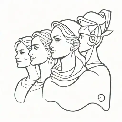 Customer Service Group Tattoo Design