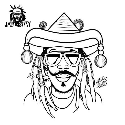 Rasta With Dreadlocks At Jamaican Beach