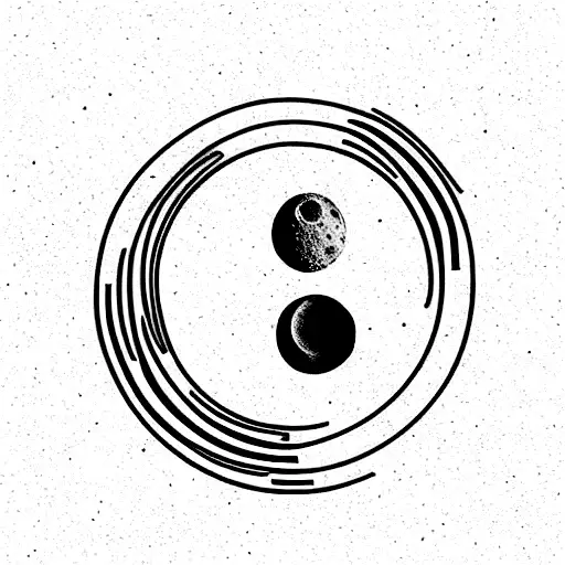 Lines Maya Actek Moon